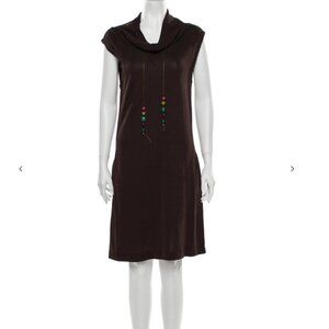 Moschino Cheap and Chic Cowl Neck Knee-Length Dress